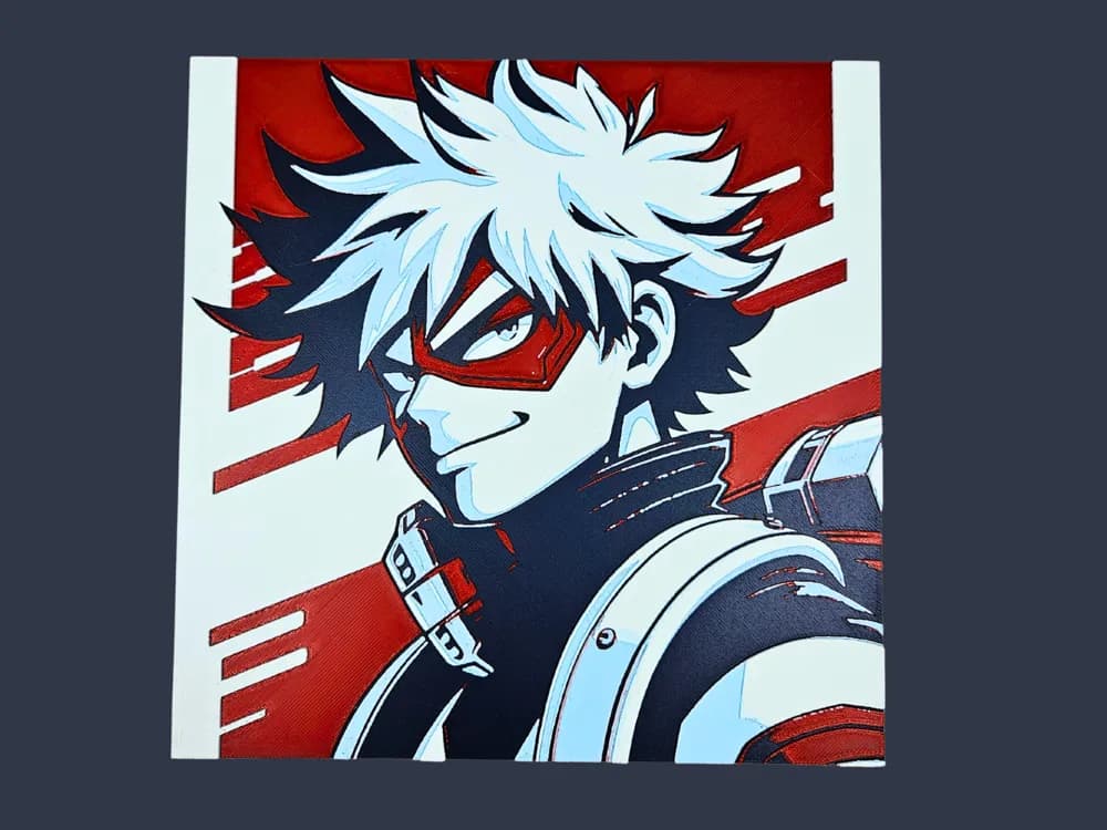 HueForge model: My Hero Academia by BusyKikiBee