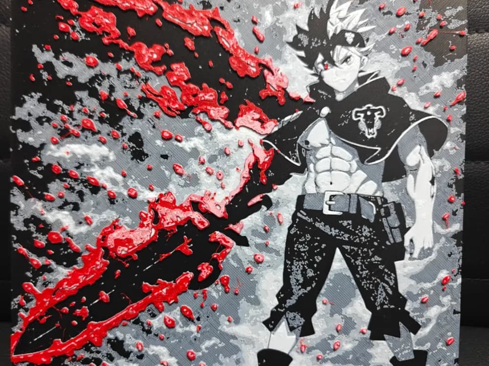 Asta Black Clover by TheHueforgeLady HueForge model: Asta Black Clover by TheHueforgeLady