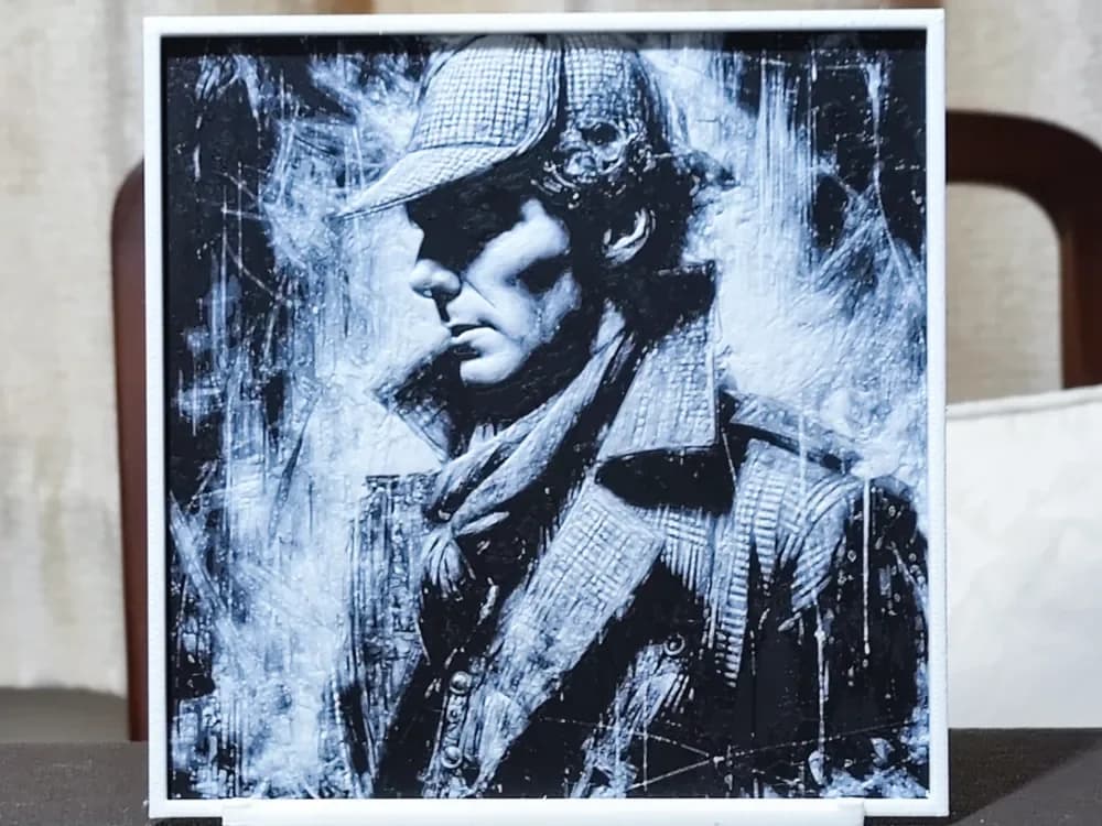 HueForge model: Sherlock Holmes - HueForge 2 Color by BoDad