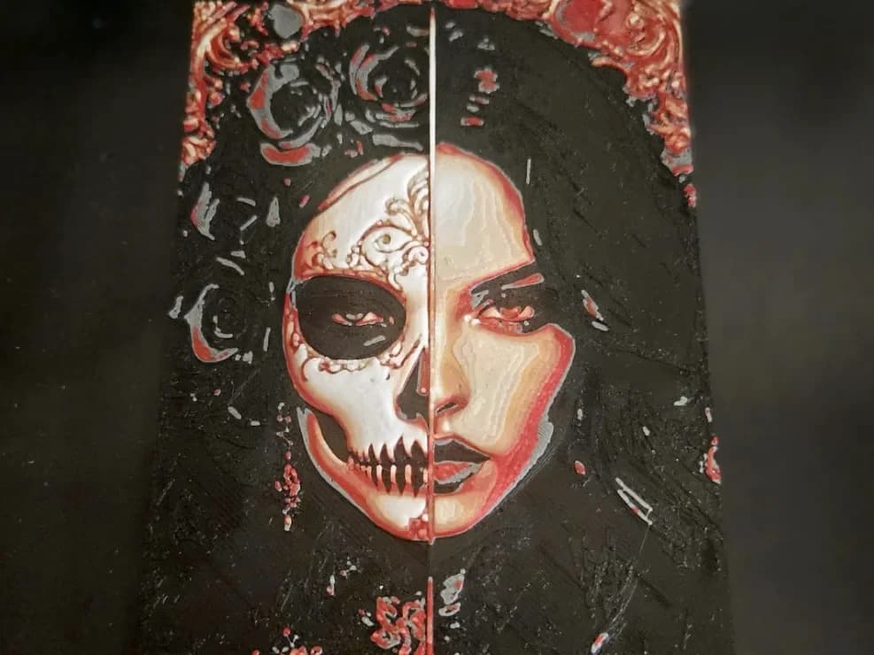 Woman Cinco de Mayo by Mano's 3d_Art HueForge model: Woman Cinco de Mayo by Mano's 3d_Art