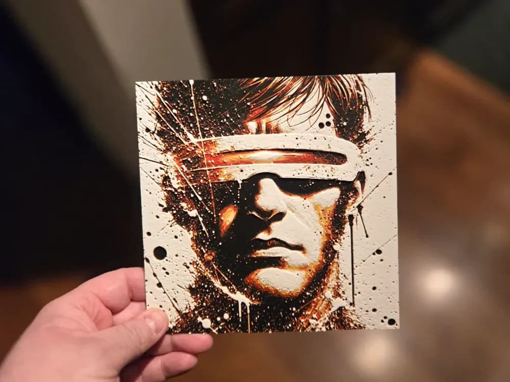 Graffiti Cyclops Hueforge by 3Ree Printing HueForge model: Graffiti Cyclops Hueforge by 3Ree Printing