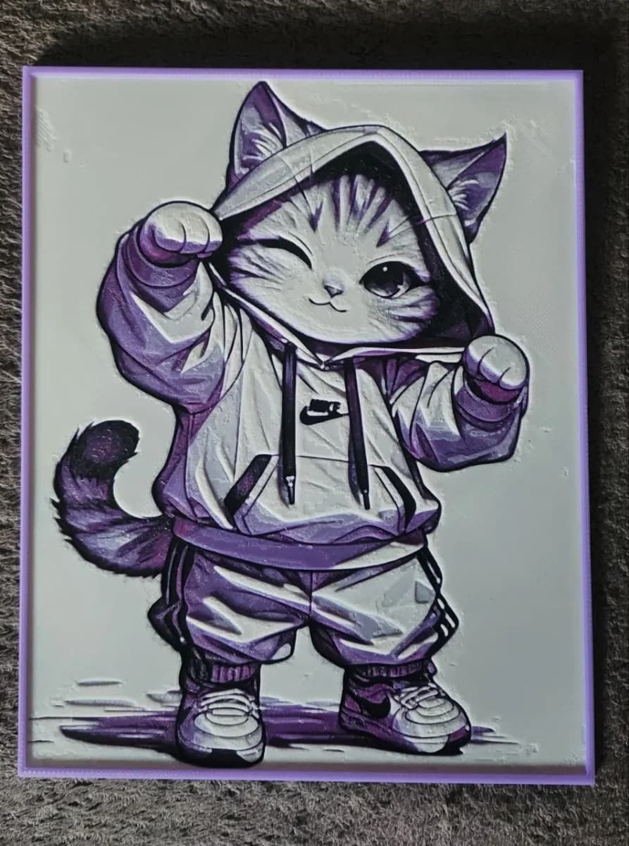 Cat Cute Nike - HueForge Cat Cute Nike - HueForge