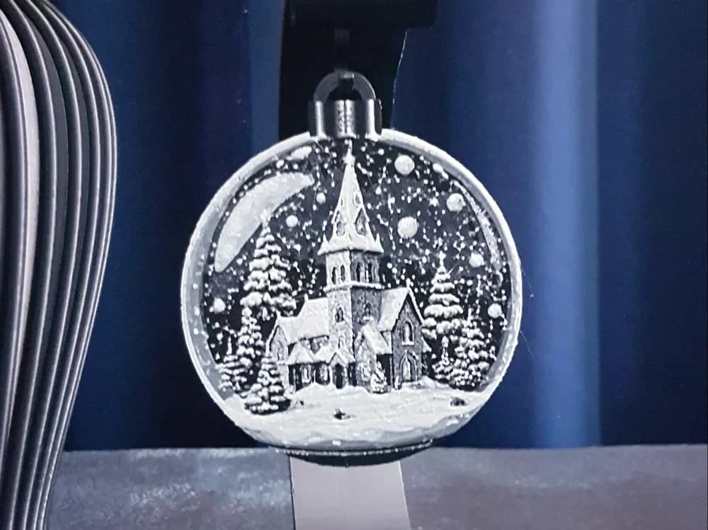 Christmas Tree Ornament, Church by Dame Jo HueForge model: Christmas Tree Ornament, Church by Dame Jo