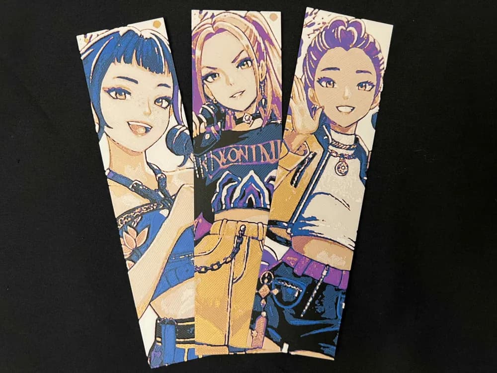 Kpop Demon Hunters - Bookmark Set by 3djd HueForge model: Kpop Demon Hunters - Bookmark Set by 3djd