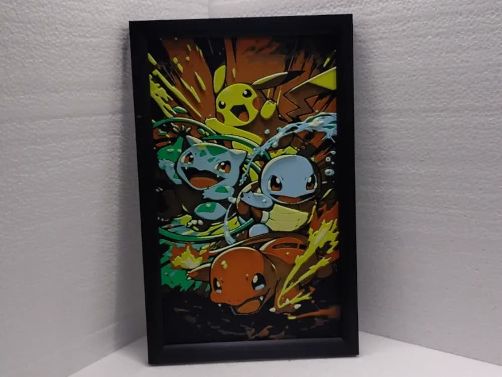 HueForge model: Pokemon Gen 1 by Asgar3D