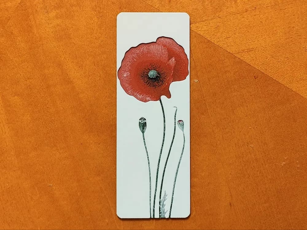 Poppy Bookmark - Hueforge by Sarge HueForge model: Poppy Bookmark - Hueforge by Sarge