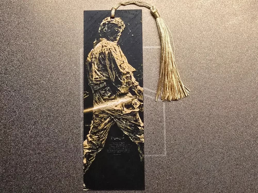 Star Wars Bookmark - Luke Skywalker by 3D-Mentiel HueForge model: Star Wars Bookmark - Luke Skywalker by 3D-Mentiel