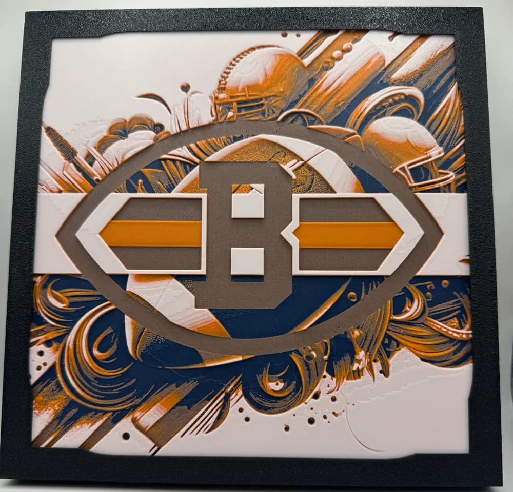 HueForge model: Cleveland Browns - NFL Hueforge by Canadian Gamer