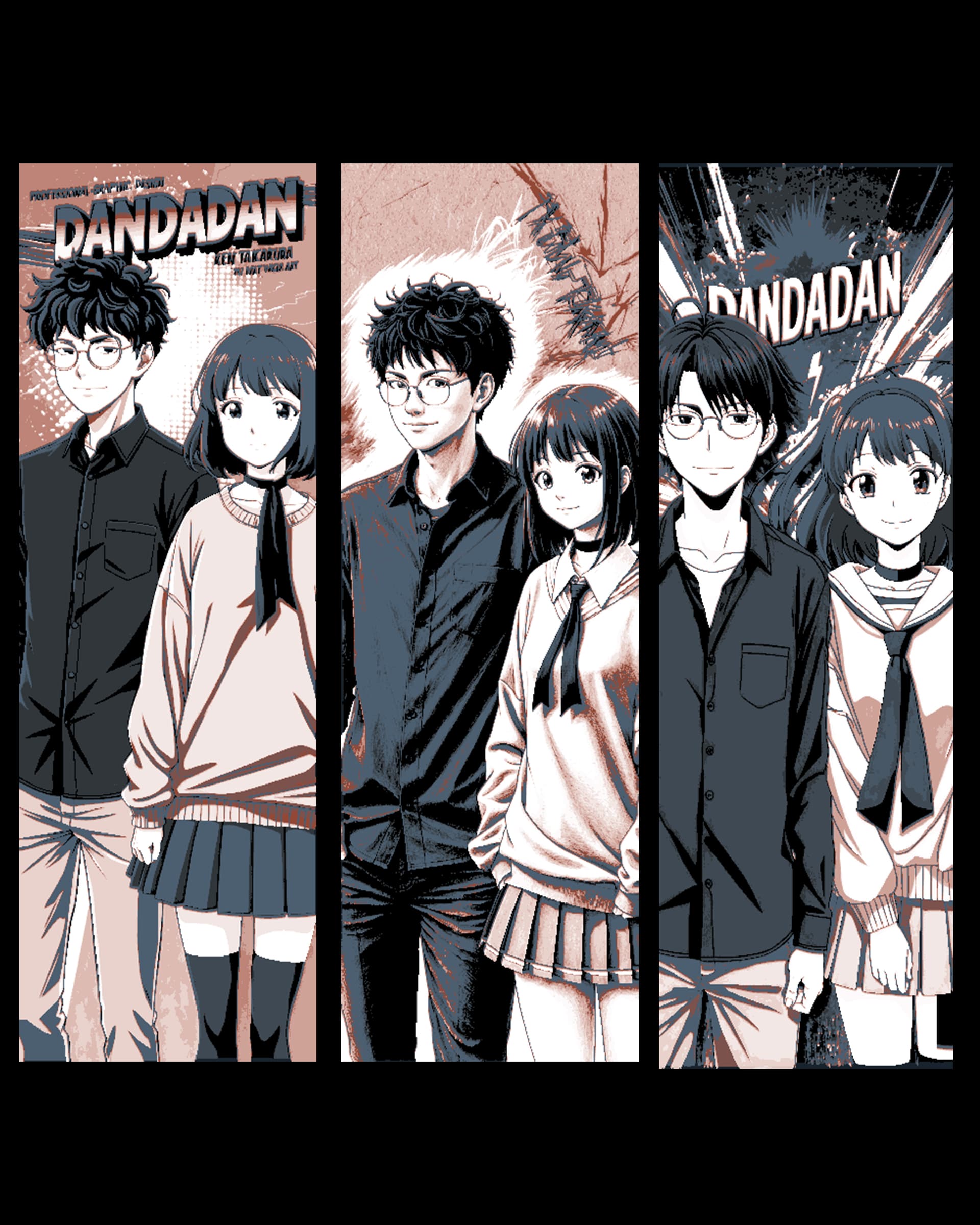 Fan Art Set of Bookmarks #2 - Anime and Manga title Dandadan inspired Fan Art Set of Bookmarks #2 - Anime and Manga title Dandadan inspired