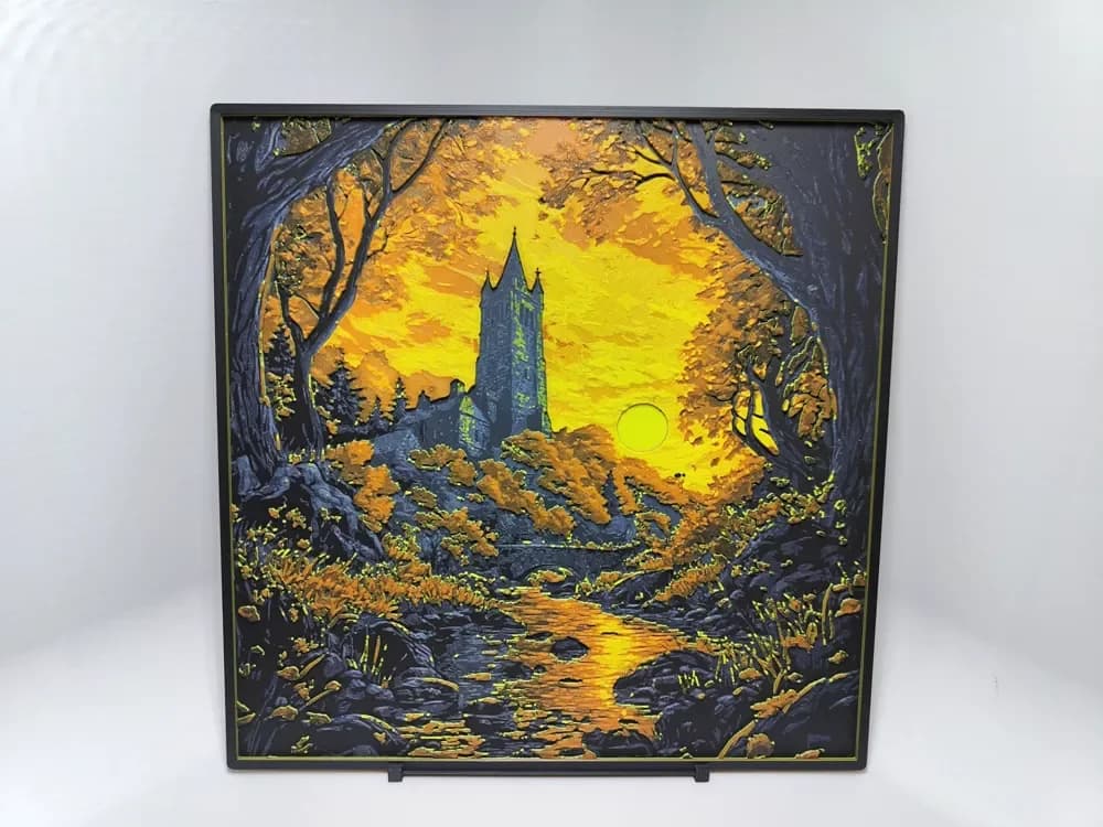 Castle in Autumn - Hueforge by BeaN HueForge model: Castle in Autumn - Hueforge by BeaN