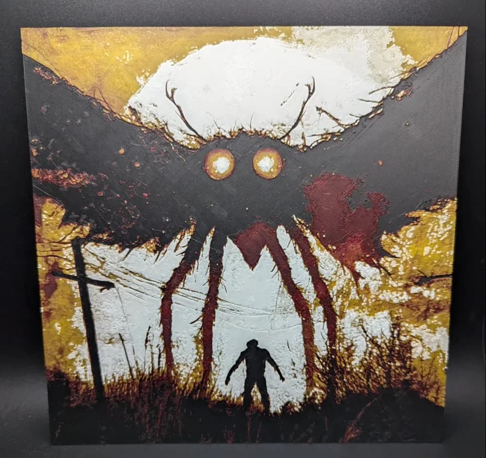 Mothman Hueforge by the_bearded_jedi HueForge model: Mothman Hueforge by the_bearded_jedi