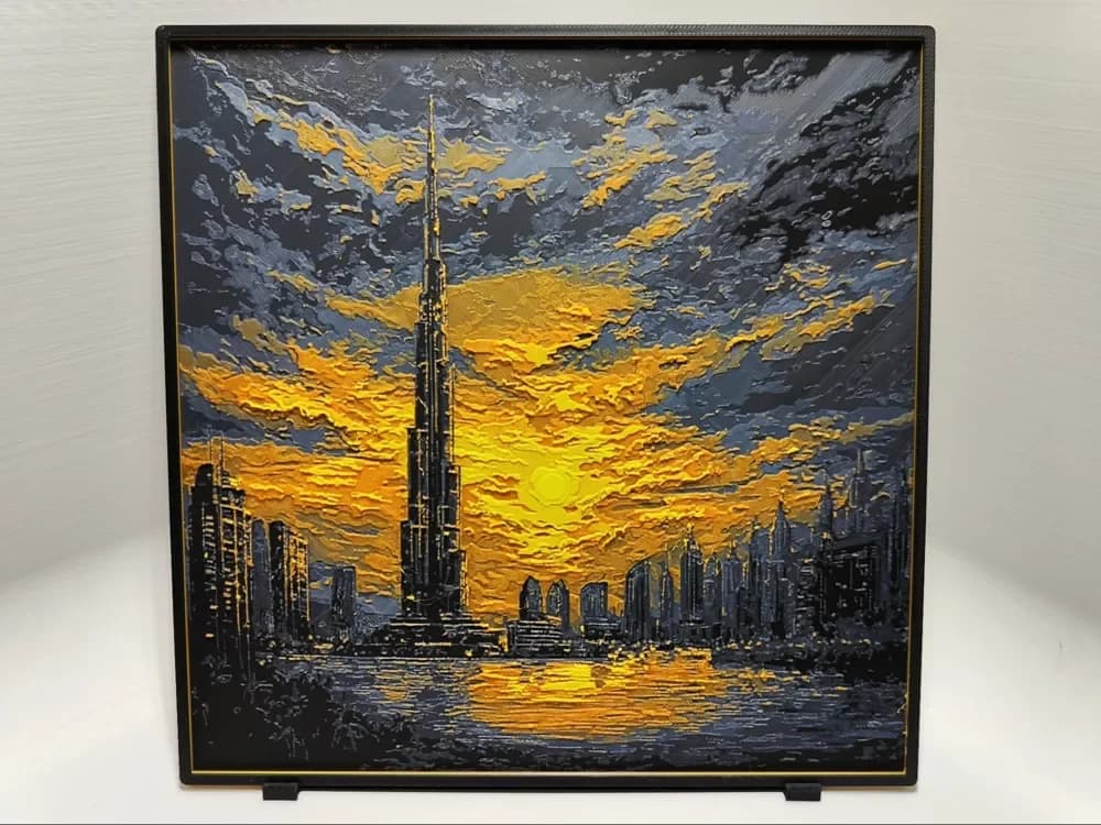 HueForge model: Dubai Sunset - Hueforge by BeaN