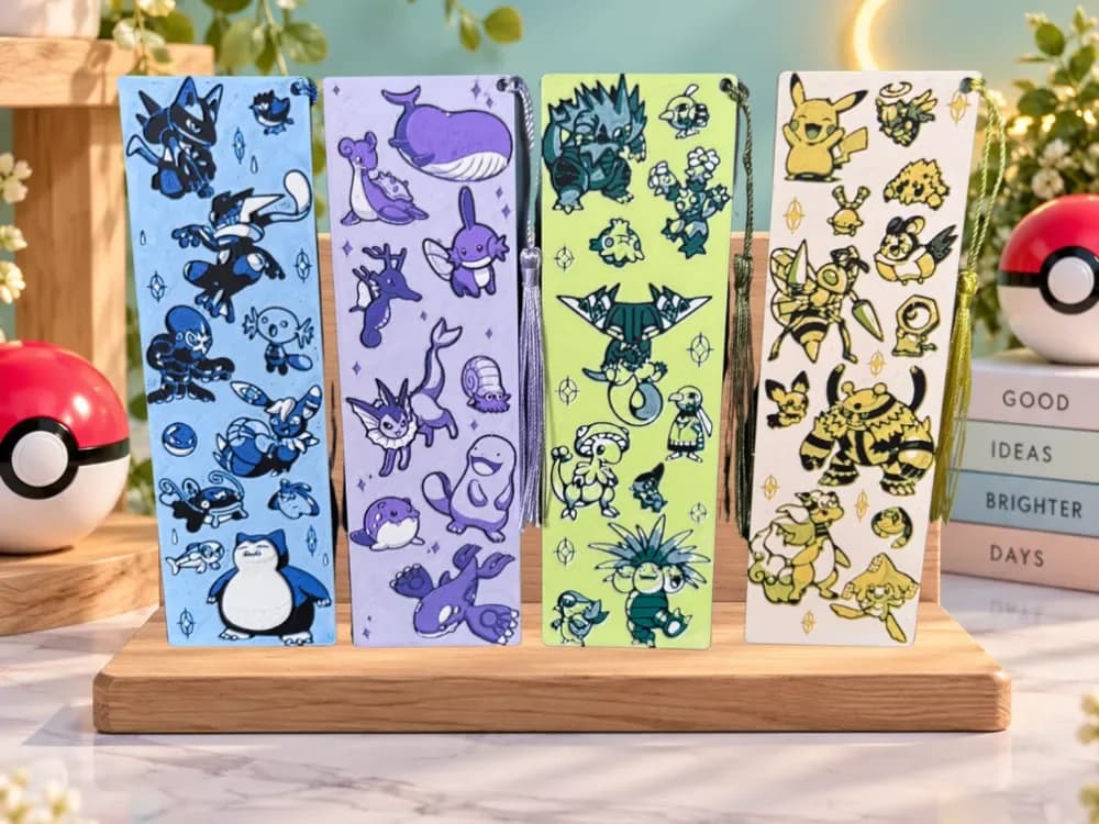Pokemon Bookmarks by EDesign HueForge model: Pokemon Bookmarks by EDesign