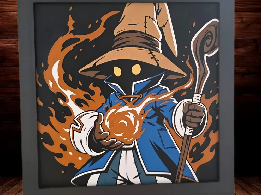 Vivi Ornitier - Final Fantasy 9 by Side Quest Hues HueForge model: Vivi Ornitier - Final Fantasy 9 by Side Quest Hues