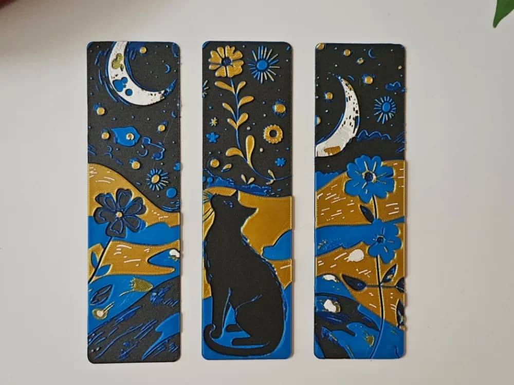 "Stargazer" - Bookmarks Set by C3D HueForge model: "Stargazer" - Bookmarks Set by C3D