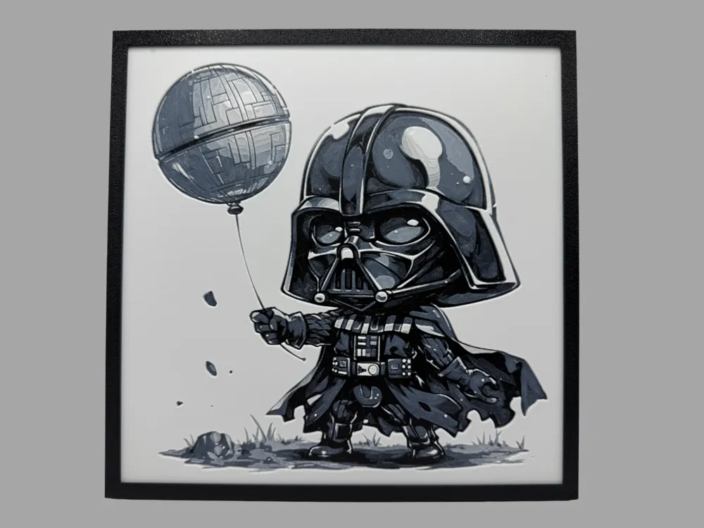 HueForge model: Darth Vader with a Death Star Balloon by Canadian Gamer