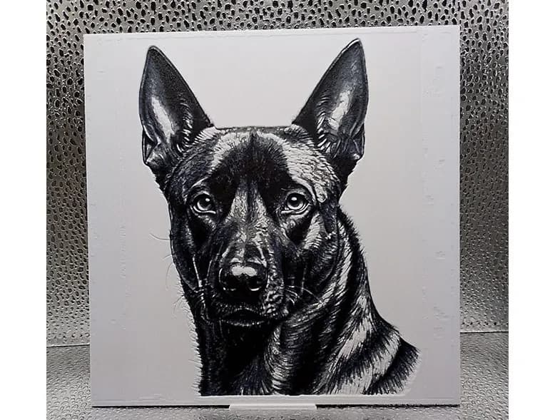 Belgian Malinois Hueforge by Borishotch Industries HueForge model: Belgian Malinois Hueforge by Borishotch Industries