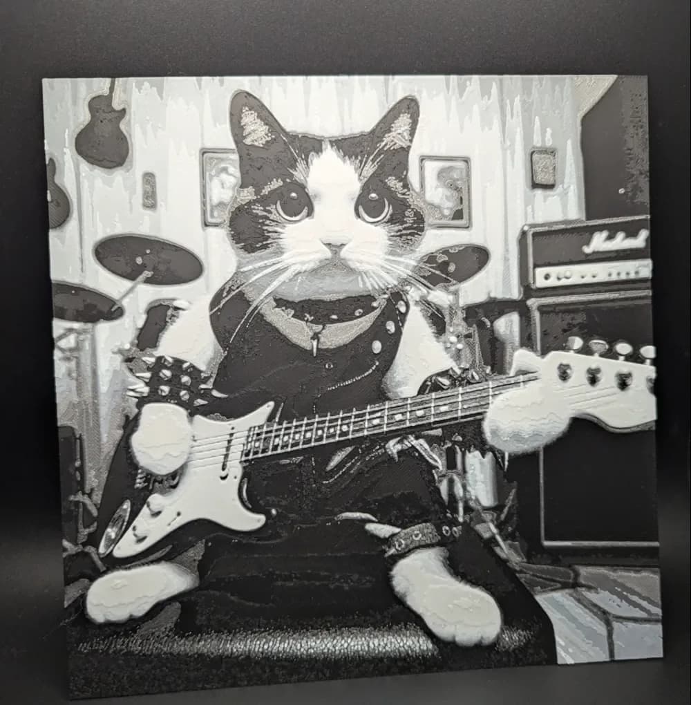 Punk Rock Kitty Hueforge by the_bearded_jedi HueForge model: Punk Rock Kitty Hueforge by the_bearded_jedi