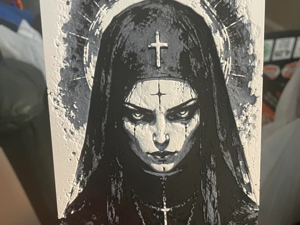 Scary Nun Hueforge by Advancedtechworldwide HueForge model: Scary Nun Hueforge by Advancedtechworldwide