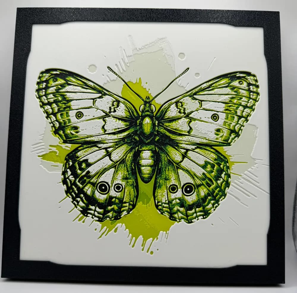 HueForge model: Butterfly - Clouded Sulphur - Hueforge by Canadian Gamer