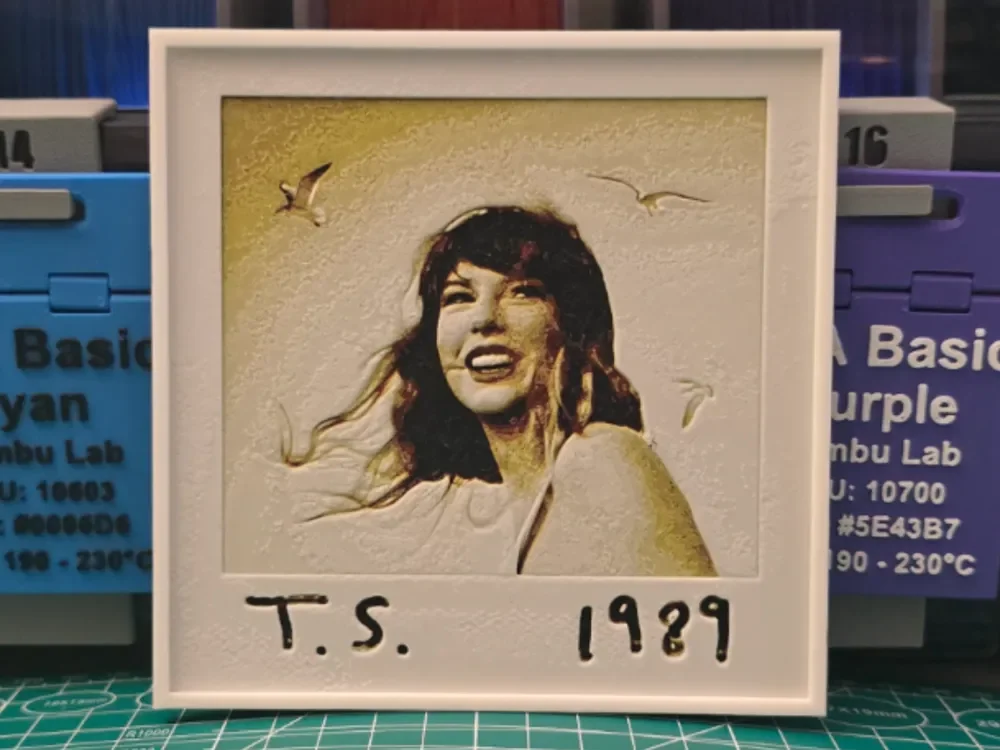 Taylor Swift "1989" Album - Hueforge Art by Lumpy3D HueForge model: Taylor Swift "1989" Album - Hueforge Art by Lumpy3D
