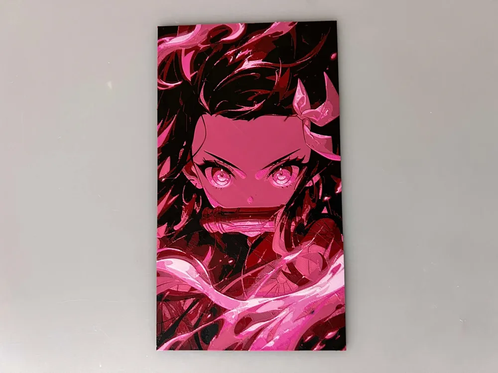 Demon Slayer - Nezuko by 3djd HueForge model: Demon Slayer - Nezuko by 3djd