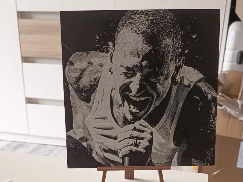 Linkin Park - Chester Hueforge by 3DNesy HueForge model: Linkin Park - Chester Hueforge by 3DNesy