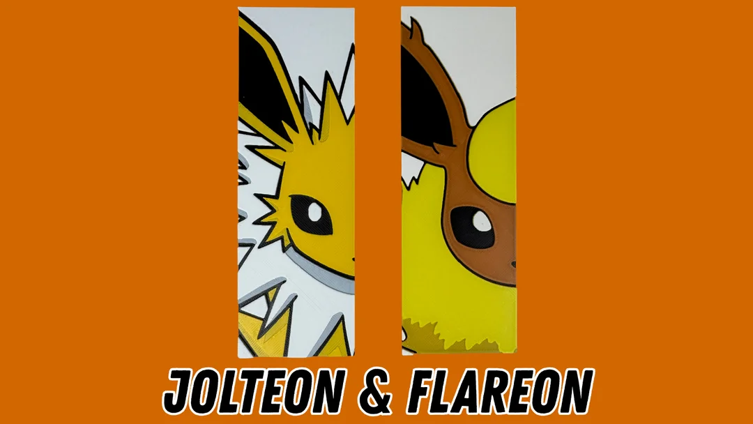 Jolteon & Flareon - Pokemon Face Bookmark Set Jolteon & Flareon - Pokemon Face Bookmark Set