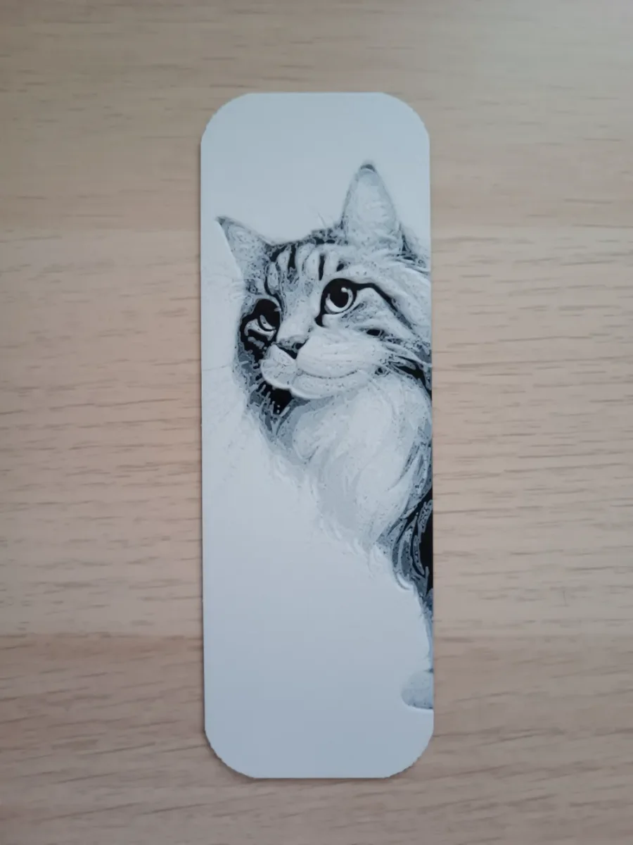 Cat 2 Bookmark by Atrus Design HueForge model: Cat 2 Bookmark by Atrus Design
