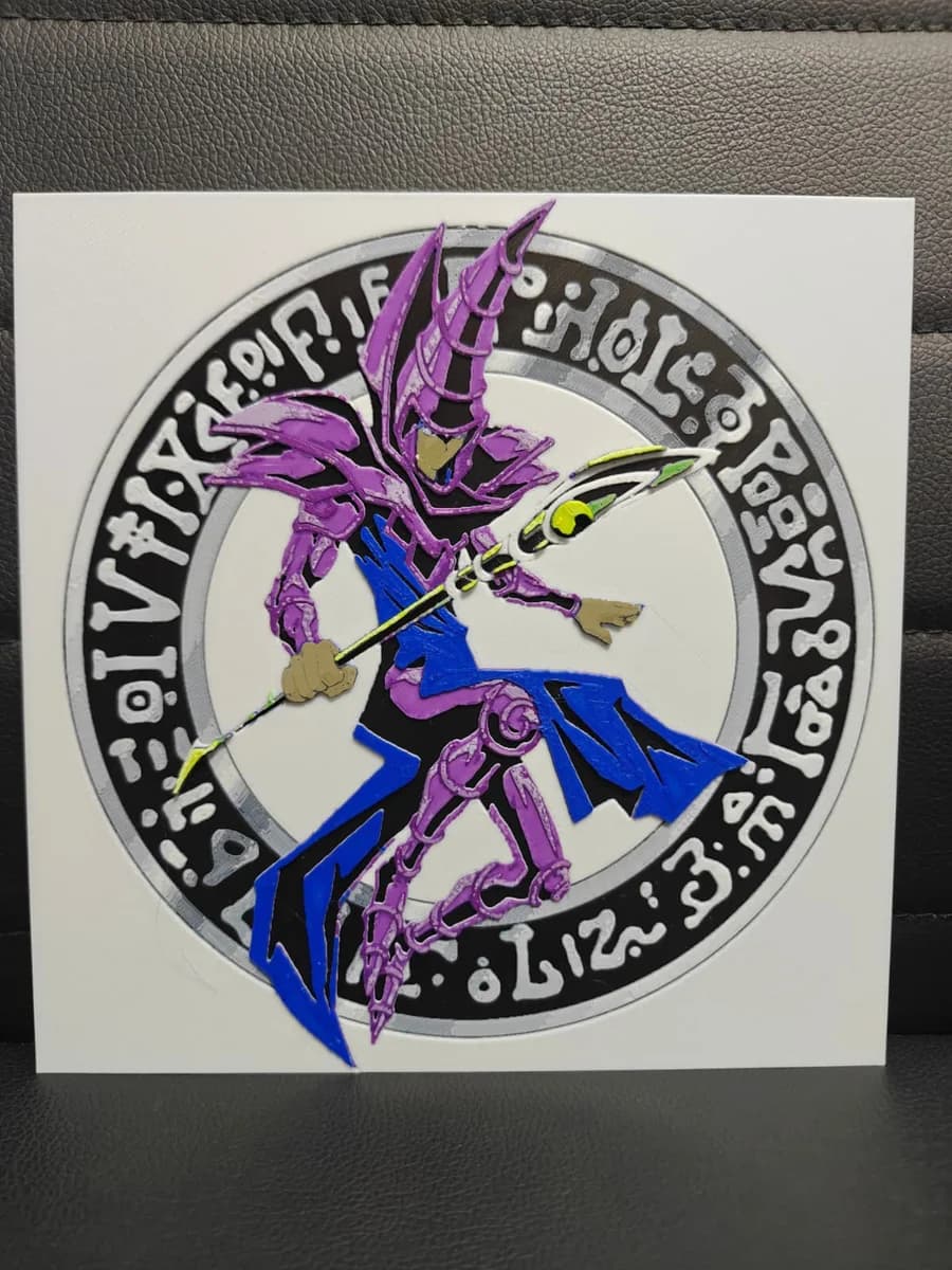 Yu-Gi-Oh! Dark Magician by TheHueforgeLady HueForge model: Yu-Gi-Oh! Dark Magician by TheHueforgeLady