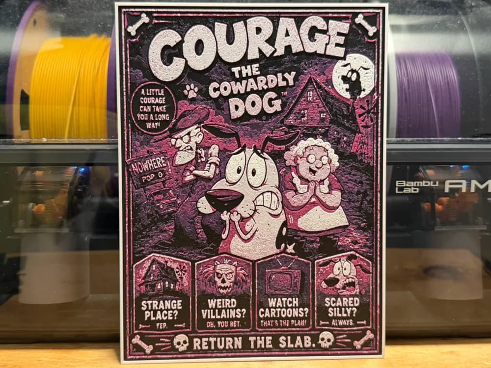 Courage The Cowardly Dog HueForge by liv_3d HueForge model: Courage The Cowardly Dog HueForge by liv_3d