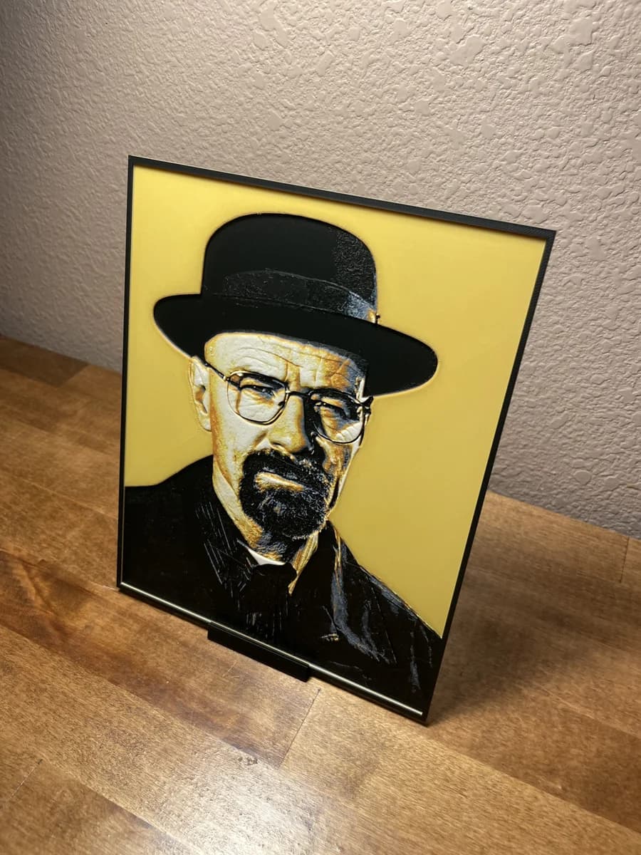 Heisenberg - Breaking Bad by Cloudy Nostalgia HueForge model: Heisenberg - Breaking Bad by Cloudy Nostalgia