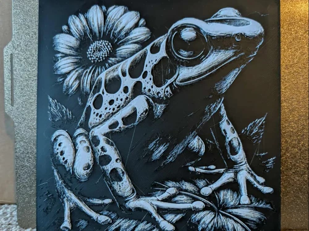 Dart frog - hueforge by 3dGlow HueForge model: Dart frog - hueforge by 3dGlow