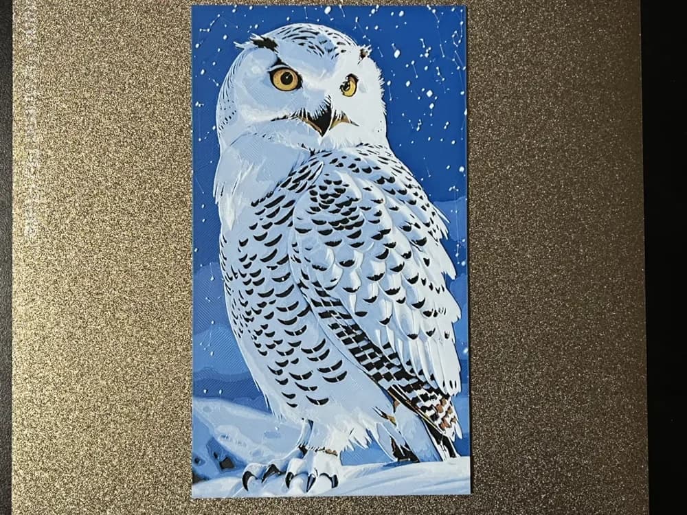 Animal Snowy Owl Hueforge by FantasyZ HueForge model: Animal Snowy Owl Hueforge by FantasyZ