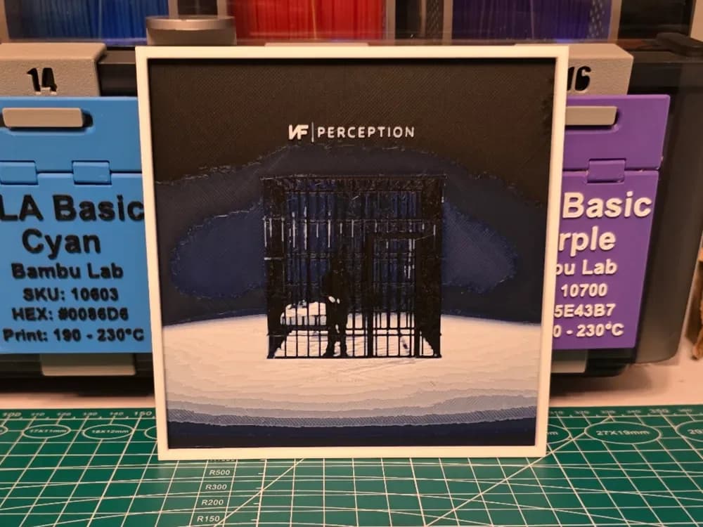 HueForge model: NF "Perception" Album - Hueforge Art by Lumpy3D