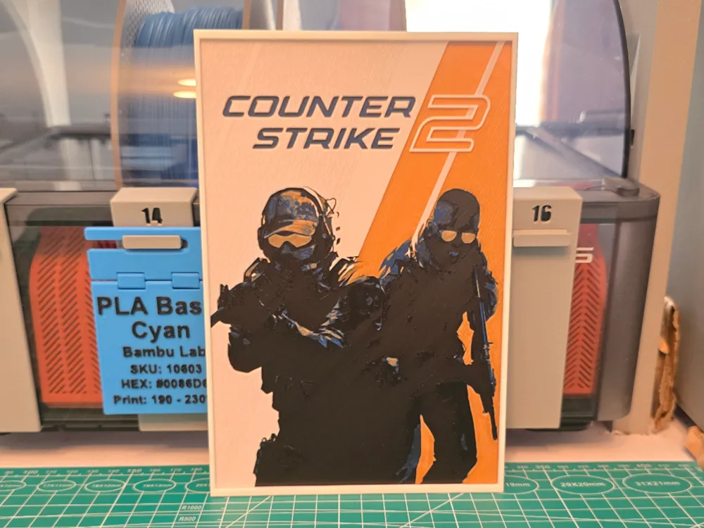 Counter-Strike 2 Game Poster - Hueforge Art by Lumpy3D HueForge model: Counter-Strike 2 Game Poster - Hueforge Art by Lumpy3D