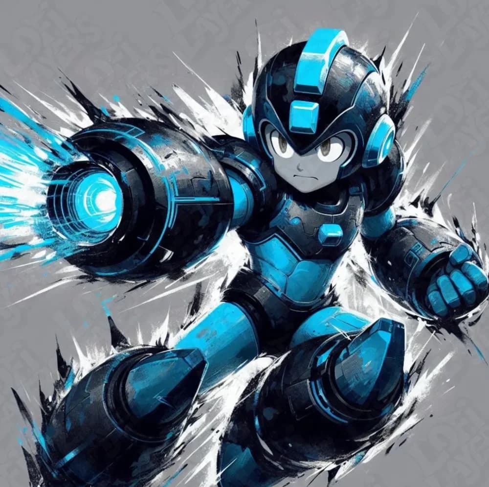 Megaman Hueforge by LoFi Layers HueForge model: Megaman Hueforge by LoFi Layers