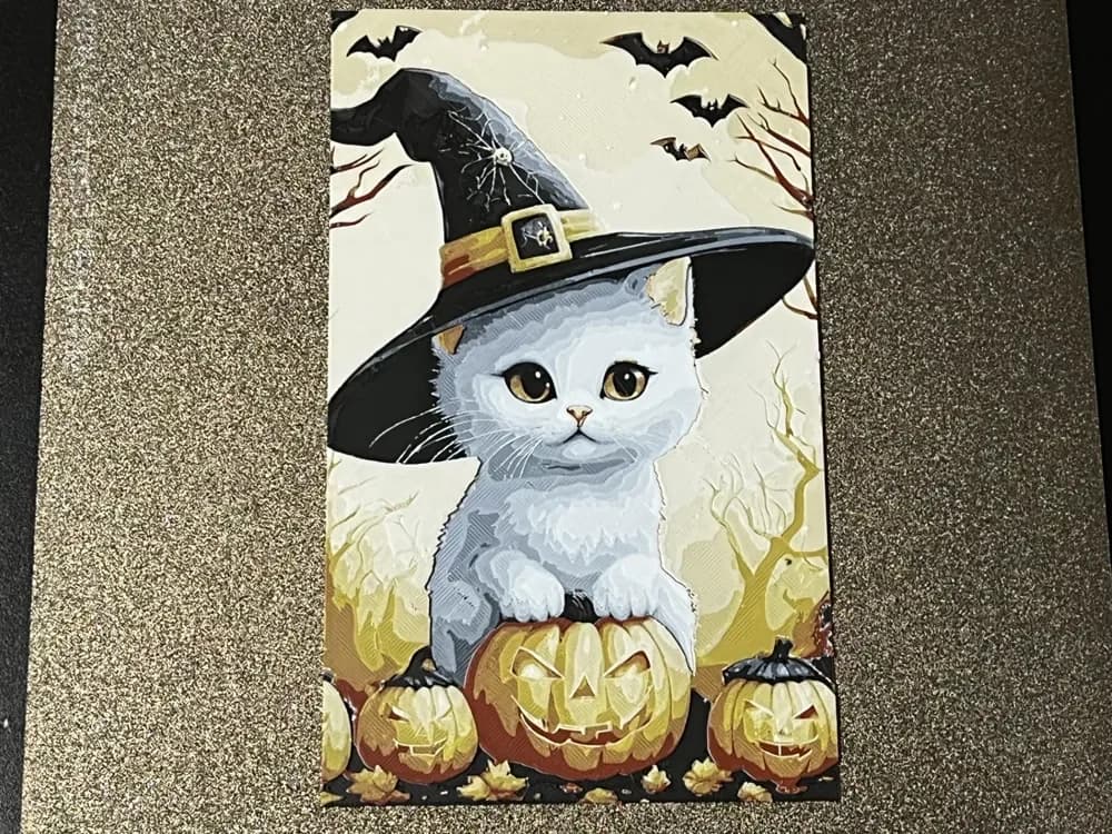 HueForge model: Cat witch with Pumpkin Halloween Hueforge by FantasyZ