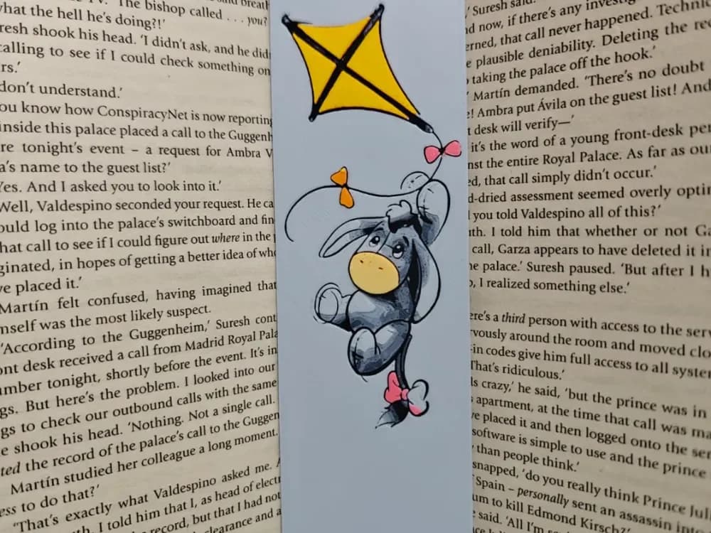 Eeyore Winnie the Pooh Bookmark Set by TheHueforgeLady HueForge model: Eeyore Winnie the Pooh Bookmark Set by TheHueforgeLady