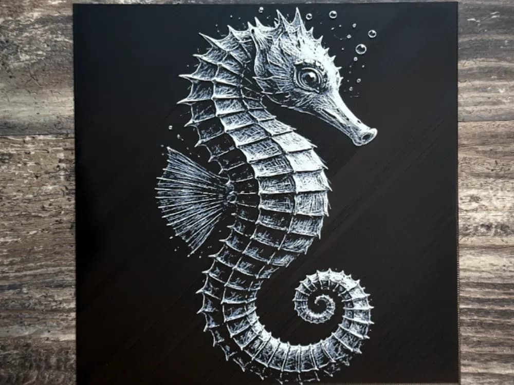 Seahorse HueForge Wildlife Series by novy HueForge model: Seahorse HueForge Wildlife Series by novy