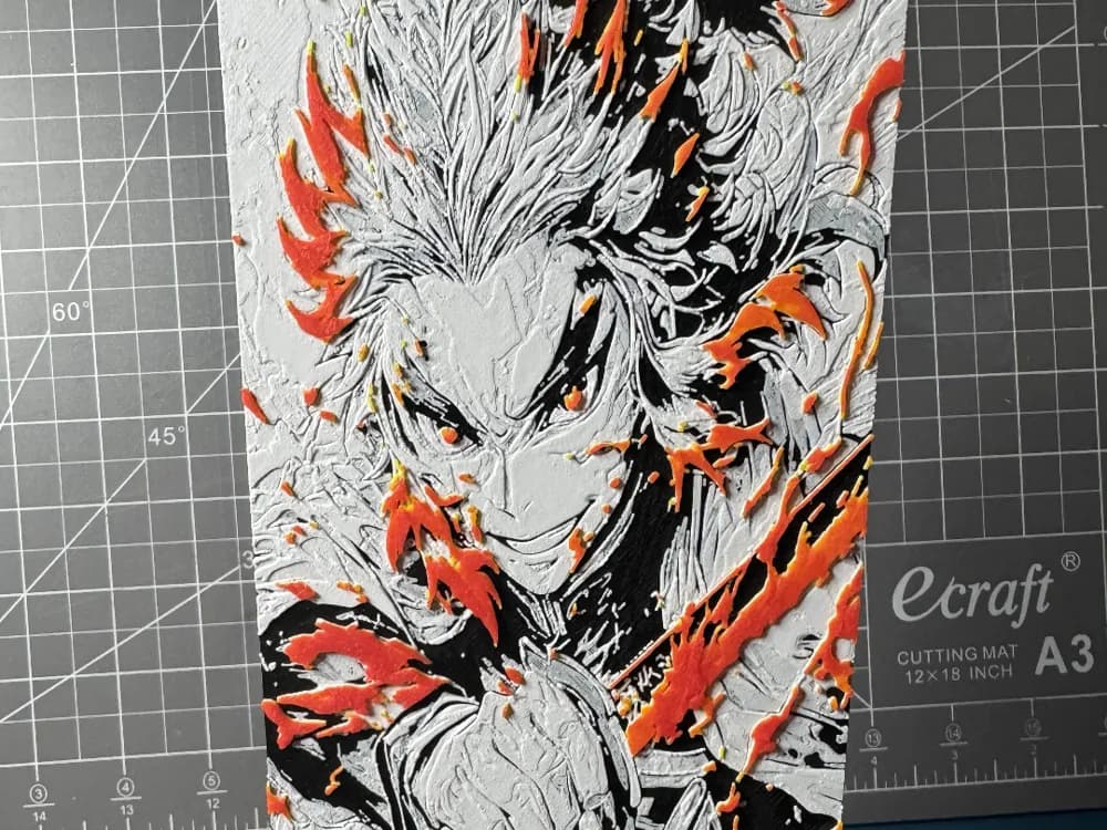 Hueforge kyojuro Rengoku Ablaze (Demon Slayer) by SBC Creations HueForge model: Hueforge kyojuro Rengoku Ablaze (Demon Slayer) by SBC Creations