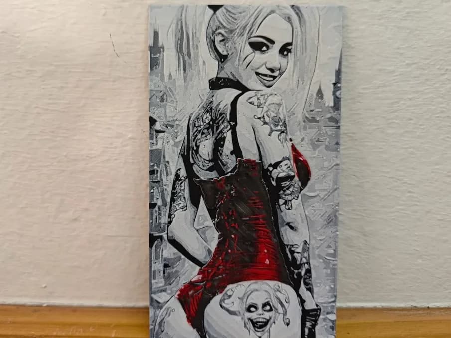 Hueforge Tatto Harley Quinn by Litolunar HueForge model: Hueforge Tatto Harley Quinn by Litolunar