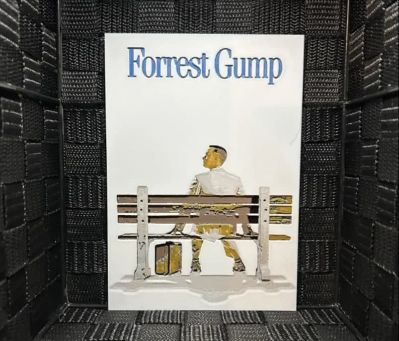 Hueforge Movie Poster - Forrest Gump - by JoDau HueForge model: Hueforge Movie Poster - Forrest Gump - by JoDau