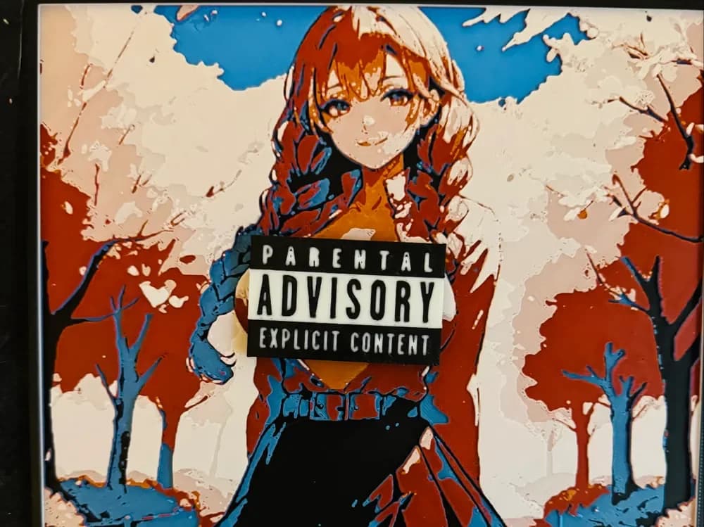 (NSFW) Mitsturi Kanroji on a walk by World of Glt 3d HueForge model: (NSFW) Mitsturi Kanroji on a walk by World of Glt 3d