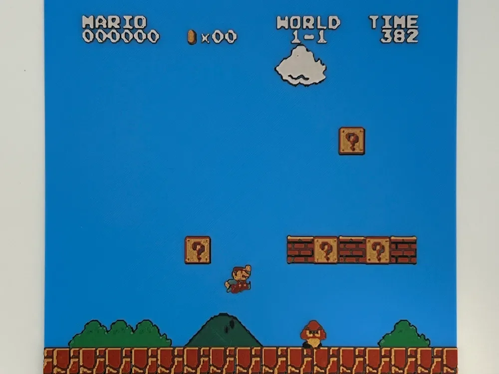 Super Mario Bros World 1-1 HueForge