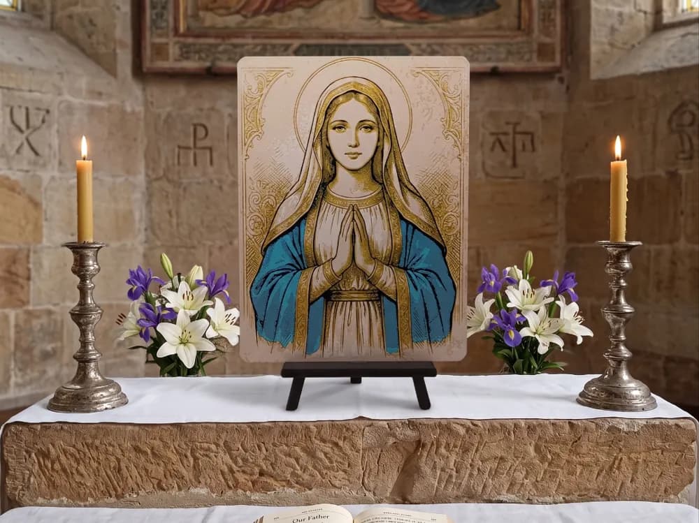 Holy Mother, Virgin Mary by 3djd HueForge model: Holy Mother, Virgin Mary by 3djd