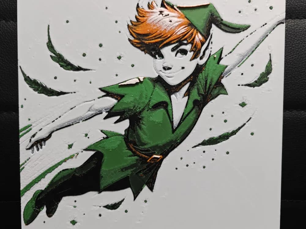 Peter Pan Multi-Coloured by TheHueforgeLady HueForge model: Peter Pan Multi-Coloured by TheHueforgeLady