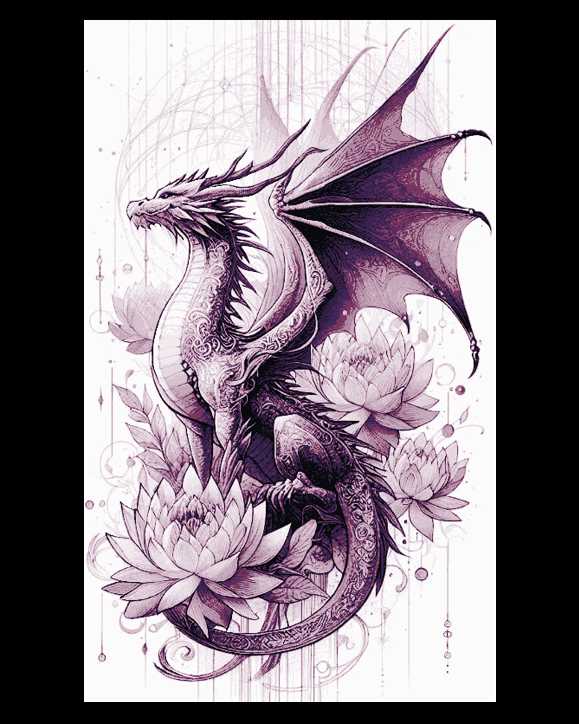 fantasy drawing of a noble dragon - Hueforge wall art by BooneCo3d HueForge model: fantasy drawing of a noble dragon - Hueforge wall art by BooneCo3d