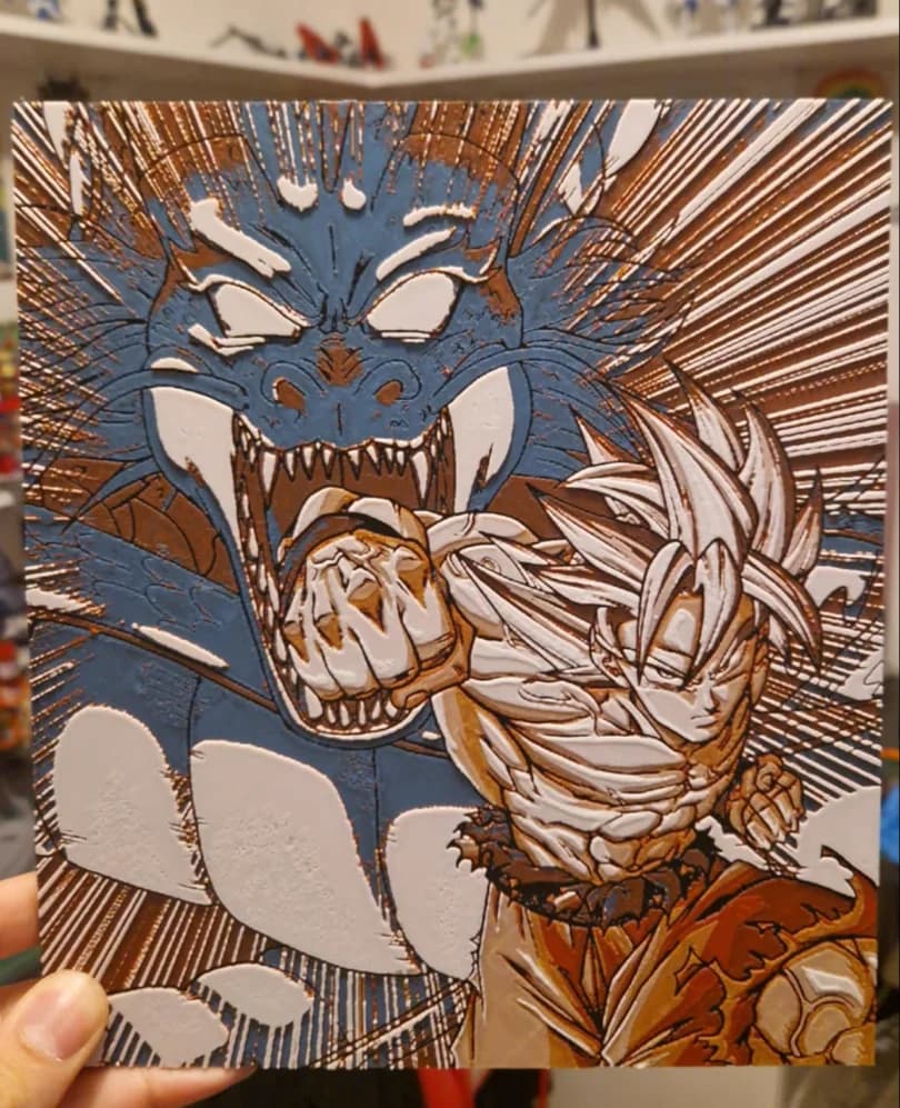 Dragon Ball Super - Goku Ultra Instinct by Dakiren HueForge model: Dragon Ball Super - Goku Ultra Instinct by Dakiren