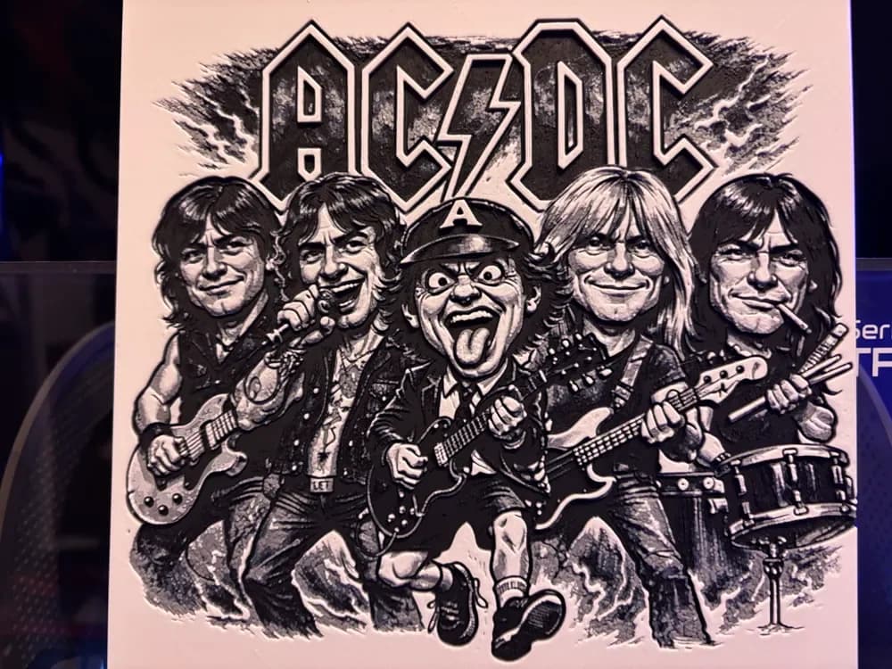 ACDC - Bon Scott - AC/DC - Hueforge - Caricature ACDC - Bon Scott - AC/DC - Hueforge - Caricature